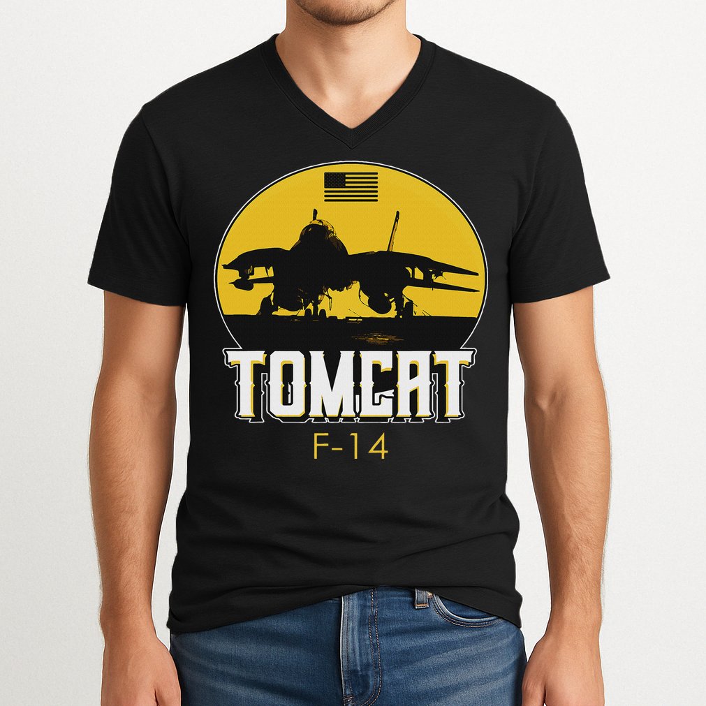F 14 Tomcat Fighter Jet V-Neck T-Shirt