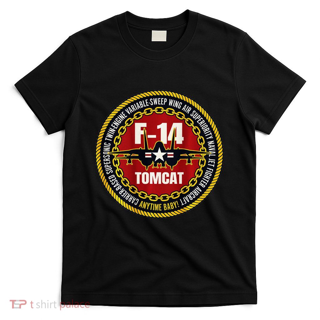F 14 Tomcat Fighter Jet Military Aircraft Design T-Shirt