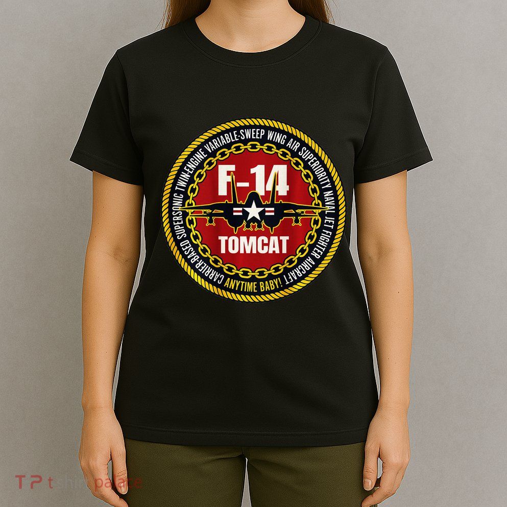 F 14 Tomcat Fighter Jet Military Aircraft Design T-Shirt