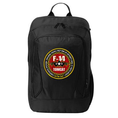 F 14 Tomcat Fighter Jet Military Aircraft Design City Backpack