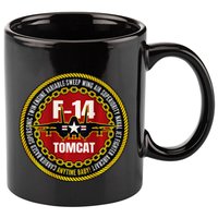 F 14 Tomcat Fighter Jet Military Aircraft Design 11oz C Handle Ceramic Mug