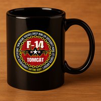F 14 Tomcat Fighter Jet Military Aircraft Design 11oz C Handle Ceramic Mug