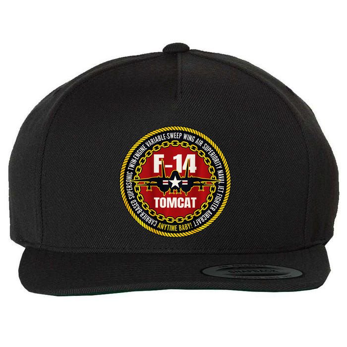 F 14 Tomcat Fighter Jet Military Aircraft Design Wool Snapback Cap