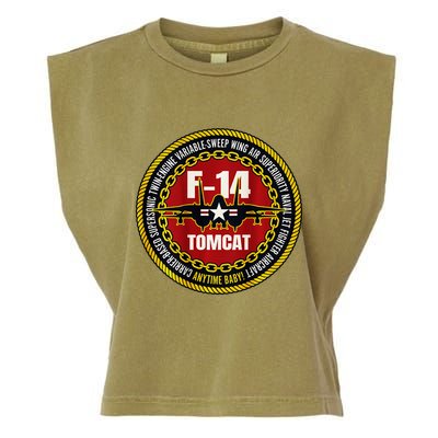 F 14 Tomcat Fighter Jet Military Aircraft Design Garment-Dyed Women's Muscle Tee
