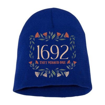 Flower 1692 They Missed One Flower Halloween Witch Cute Gift Short Acrylic Beanie