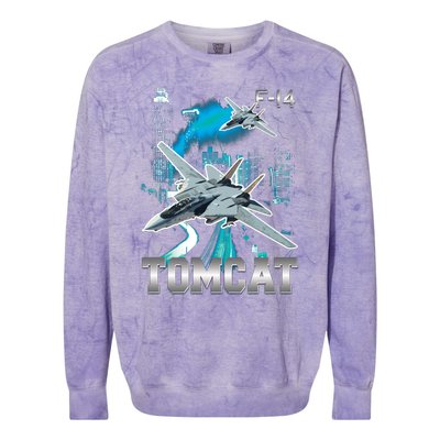 F 14 Tomcat Bootleg Style Colorblast Crewneck Sweatshirt