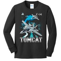 F 14 Tomcat Bootleg Style Kids Long Sleeve Shirt