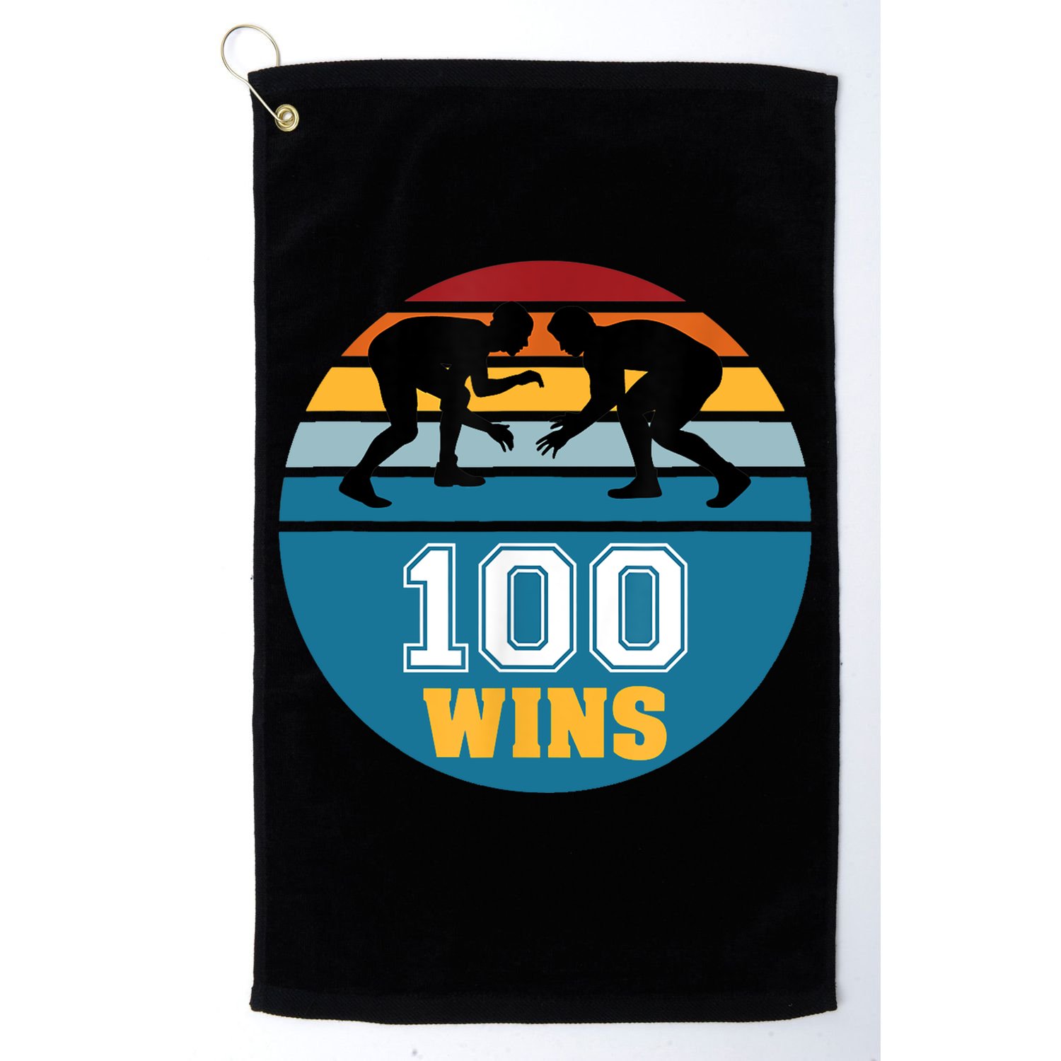 Funny 100 Wins Wrestling Gift Golf Towel