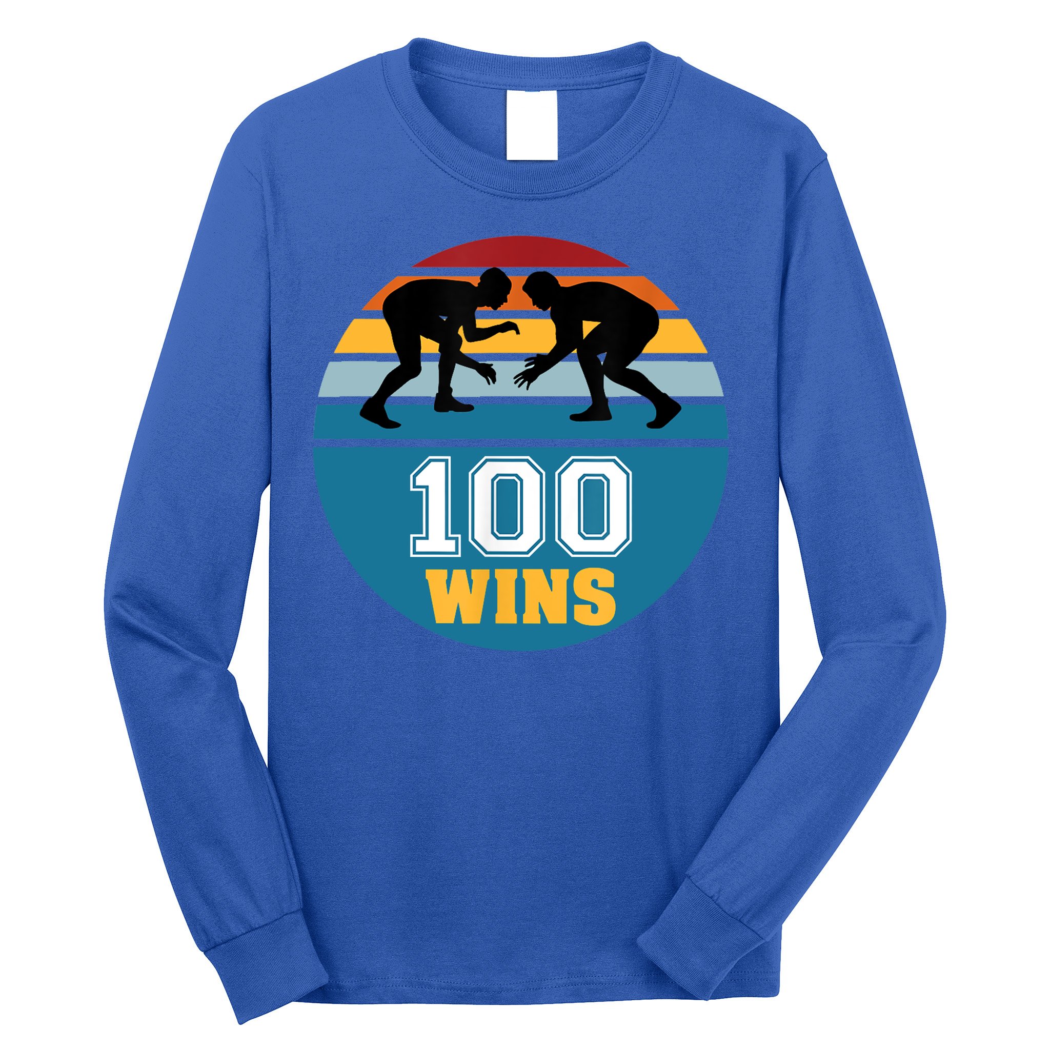 Funny 100 Wins Wrestling Gift Long Sleeve Shirt