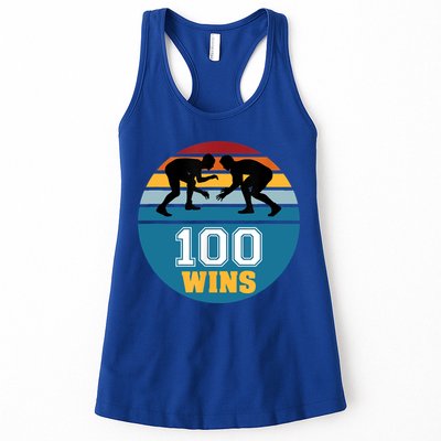 Funny 100 Wins Wrestling Gift Womens Tank Top