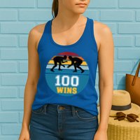 Funny 100 Wins Wrestling Gift Womens Tank Top