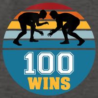 Funny 100 Wins Wrestling Gift Vector Backpack