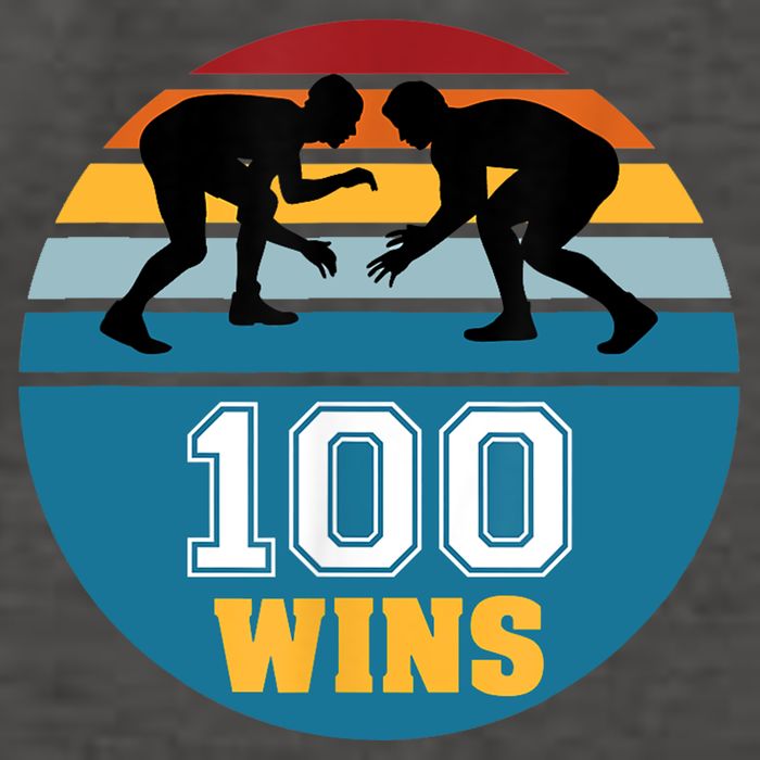 Funny 100 Wins Wrestling Gift Vector Backpack