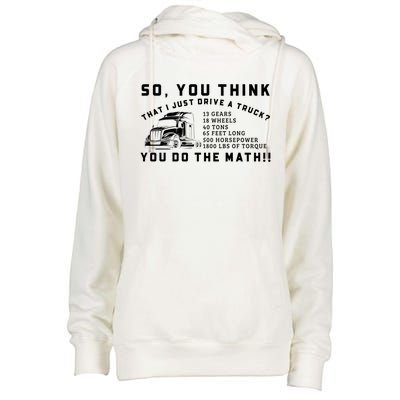 Funny 18 Wheeler Trucker Big Rig Semigifttrailer Truck Driver Funny Gift Womens Funnel Neck Pullover Hood