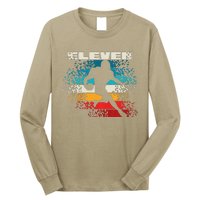 Funny 11 Year Old 11th Vintage Retro Football Birthday Party Long Sleeve Shirt