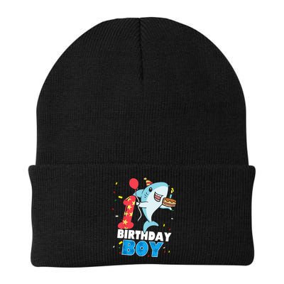 Funny 1 Year Old Shark OceanTheme Party 1st Birthday Boy Beanie