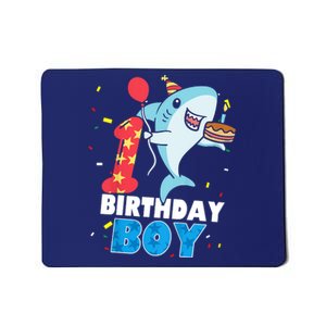 Funny 1 Year Old Shark OceanTheme Party 1st Birthday Boy Mousepad