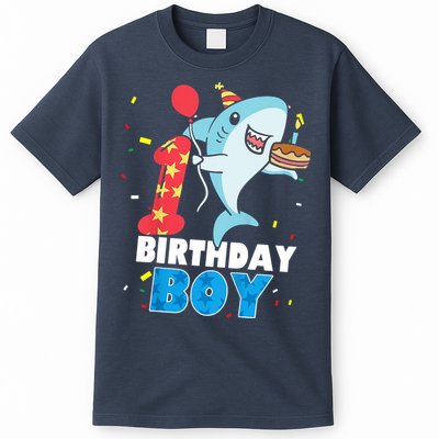 Funny 1 Year Old Shark OceanTheme Party 1st Birthday Boy T-Shirt