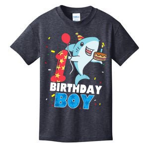 Funny 1 Year Old Shark OceanTheme Party 1st Birthday Boy Kids T-Shirt