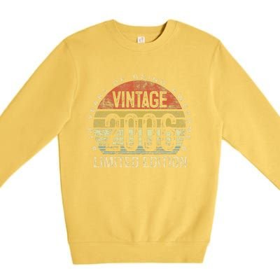 Funny 18 Year Old Gifts Vintage 2006 Limited Edition 18th Birthday Premium Crewneck Sweatshirt