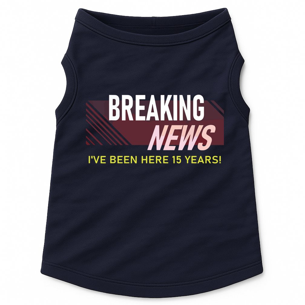 Funny 15 Year Work Anniversary 15th Employee Appreciation Doggie Tank