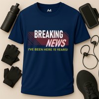 Funny 15 Year Work Anniversary 15th Employee Appreciation Cooling Performance Crew T-Shirt