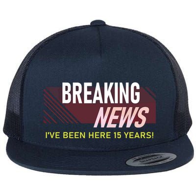 Funny 15 Year Work Anniversary 15th Employee Appreciation Flatbill Hat