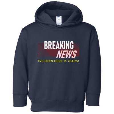 Funny 15 Year Work Anniversary 15th Employee Appreciation Toddler Hoodie
