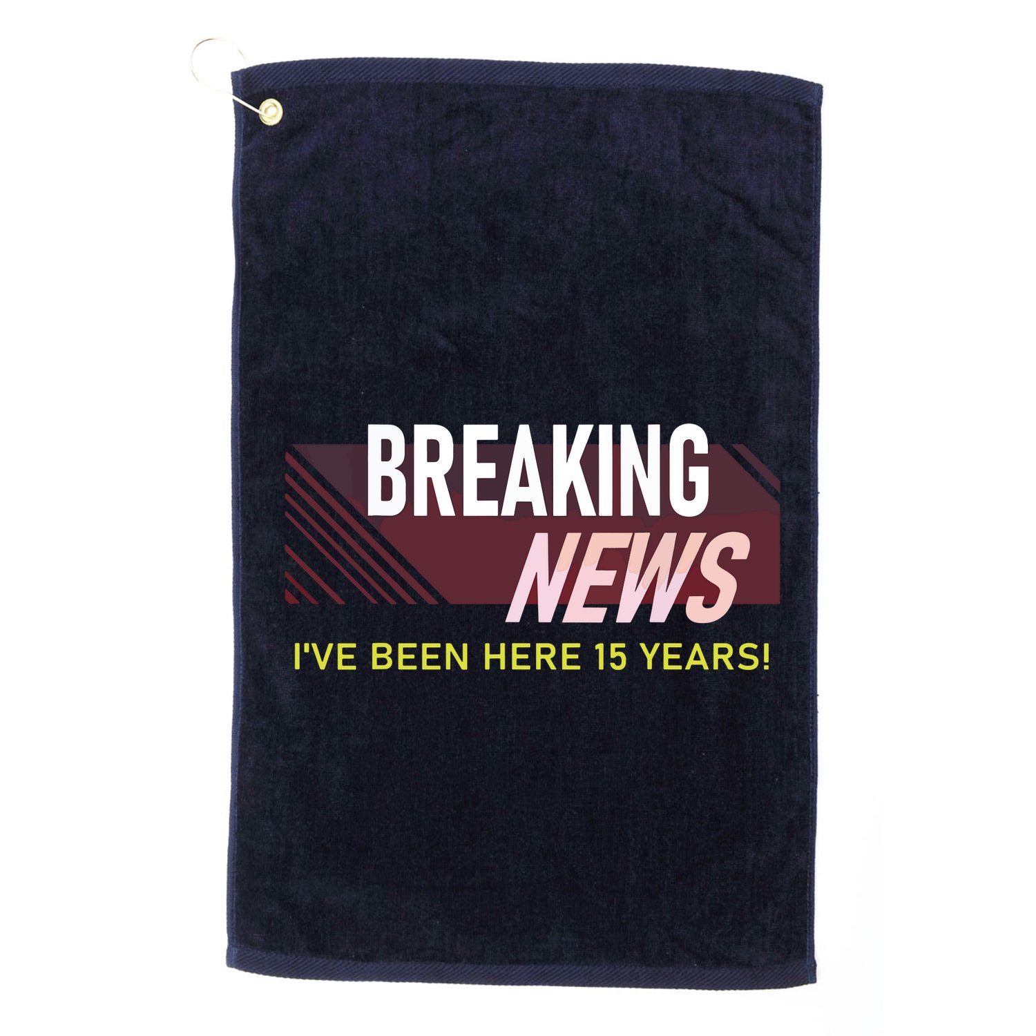Funny 15 Year Work Anniversary 15th Employee Appreciation Golf Towel