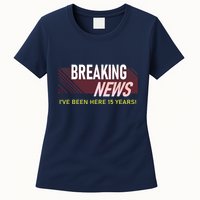 Funny 15 Year Work Anniversary 15th Employee Appreciation Womens T-Shirt