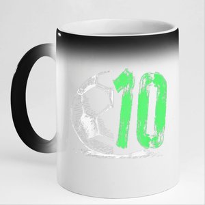 Football 10 Years Old Boy Birthday Party 11oz Black Color Changing Mug