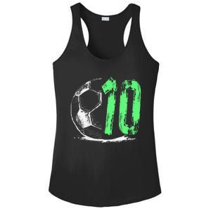 Football 10 Years Old Boy Birthday Party Ladies PosiCharge Competitor Racerback Tank