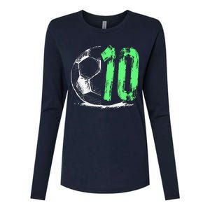 Football 10 Years Old Boy Birthday Party Womens Cotton Relaxed Long Sleeve T-Shirt