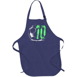 Football 10 Years Old Boy Birthday Party Full-Length Apron With Pockets