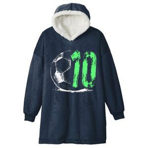 Football 10 Years Old Boy Birthday Party Hooded Wearable Blanket