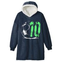 Football 10 Years Old Boy Birthday Party Hooded Wearable Blanket