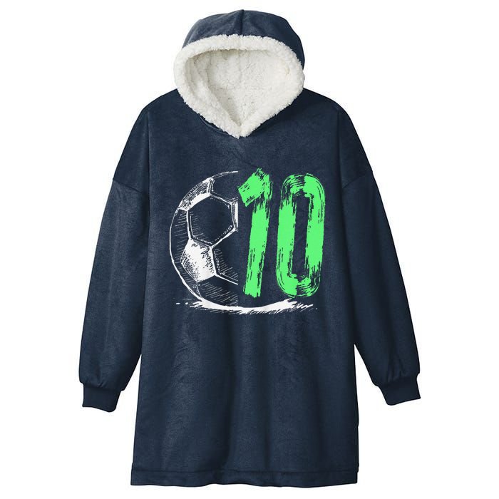 Football 10 Years Old Boy Birthday Party Hooded Wearable Blanket