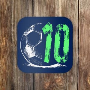 Football 10 Years Old Boy Birthday Party Coaster