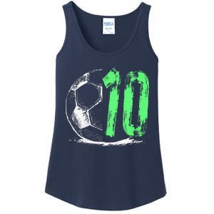 Football 10 Years Old Boy Birthday Party Ladies Essential Tank