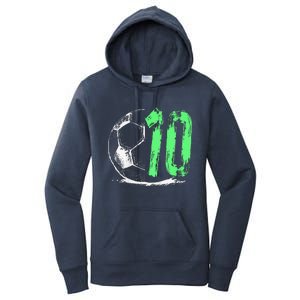 Football 10 Years Old Boy Birthday Party Women's Pullover Hoodie