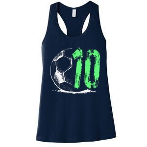 Football 10 Years Old Boy Birthday Party Women's Racerback Tank