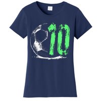 Football 10 Years Old Boy Birthday Party Women's T-Shirt