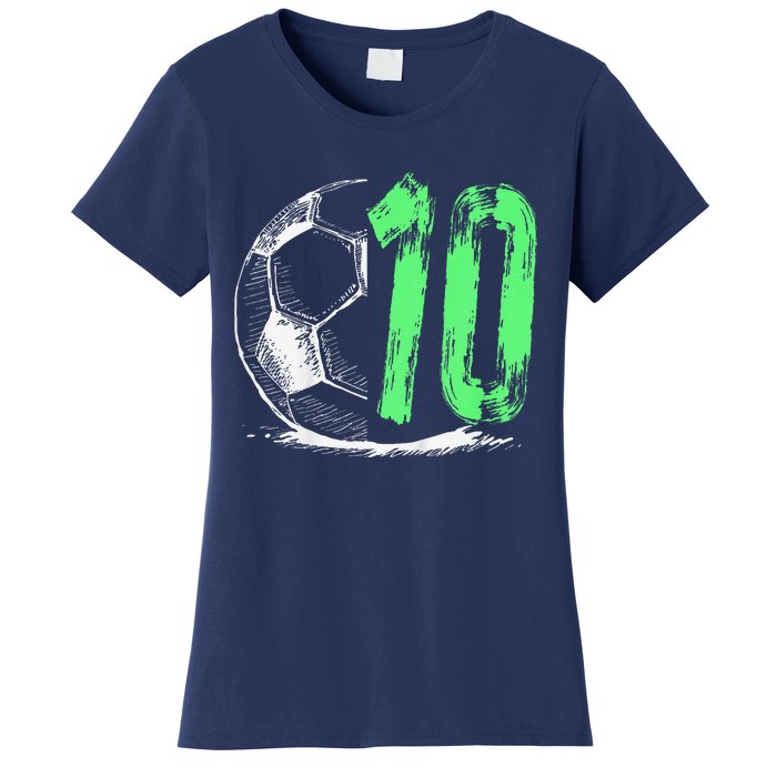 Football 10 Years Old Boy Birthday Party Women's T-Shirt