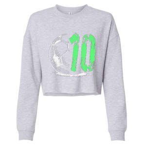 Football 10 Years Old Boy Birthday Party Cropped Pullover Crew