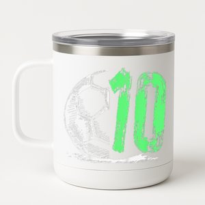 Football 10 Years Old Boy Birthday Party 12 oz Stainless Steel Tumbler Cup