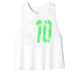 Football 10 Years Old Boy Birthday Party Women's Racerback Cropped Tank