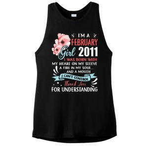 February 2011 12th Birthday Gift 12 Years Old Ladies PosiCharge Tri-Blend Wicking Tank