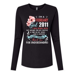 February 2011 12th Birthday Gift 12 Years Old Womens Cotton Relaxed Long Sleeve T-Shirt