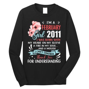 February 2011 12th Birthday Gift 12 Years Old Long Sleeve Shirt