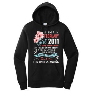 February 2011 12th Birthday Gift 12 Years Old Women's Pullover Hoodie